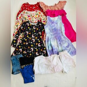 Lot Of 11 Girl SZ 10/12 Summer/Fall Clothing Bundle Dresses Tops Shorts #10